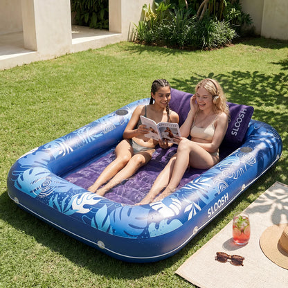 SLOOSH Inflatable Tanning Pool Lounger Float