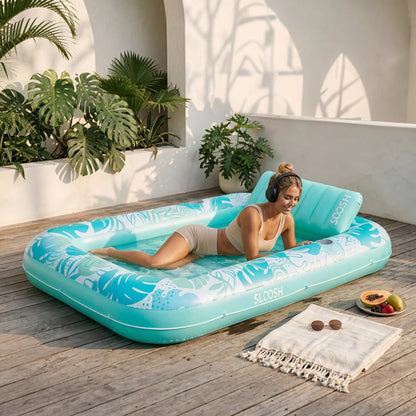 SLOOSH Inflatable Tanning Pool Lounger Float
